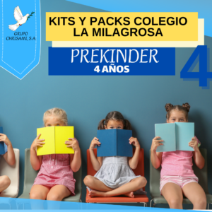 Kits Colegio La Milagrosa 4 años Prekinder